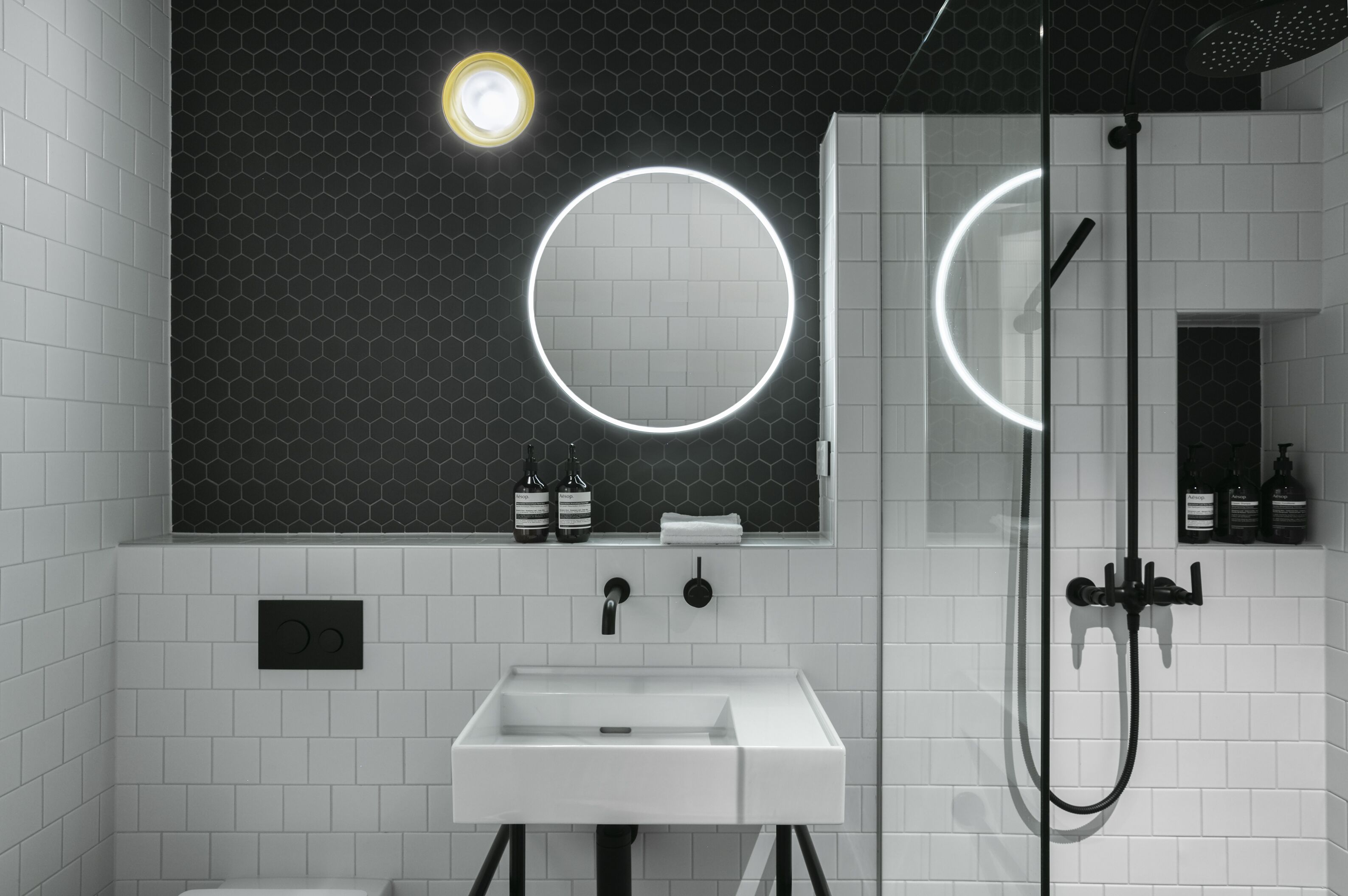 grange | bathroom | shower, rainfall showerhead, designer toiletries, hair dryer