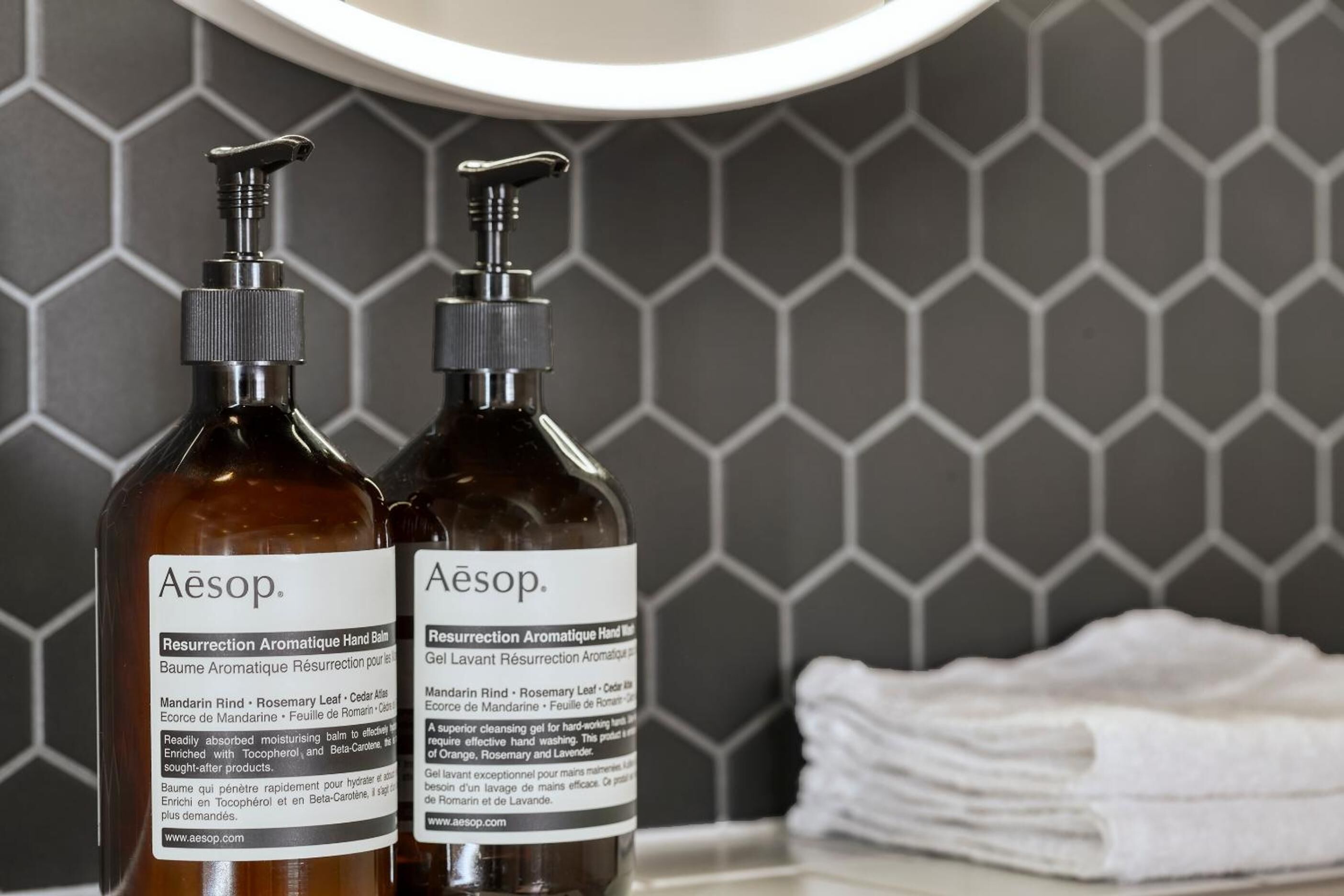 shower, rainfall showerhead, designer toiletries, hair dryer