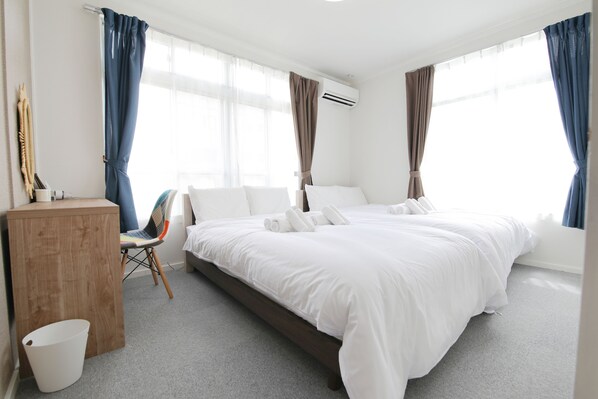 1棟貸し | 4 室のベッドルーム、WiFi (無料)、ベッドシーツ