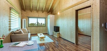 Televisión de pantalla plana, piso con calefacción