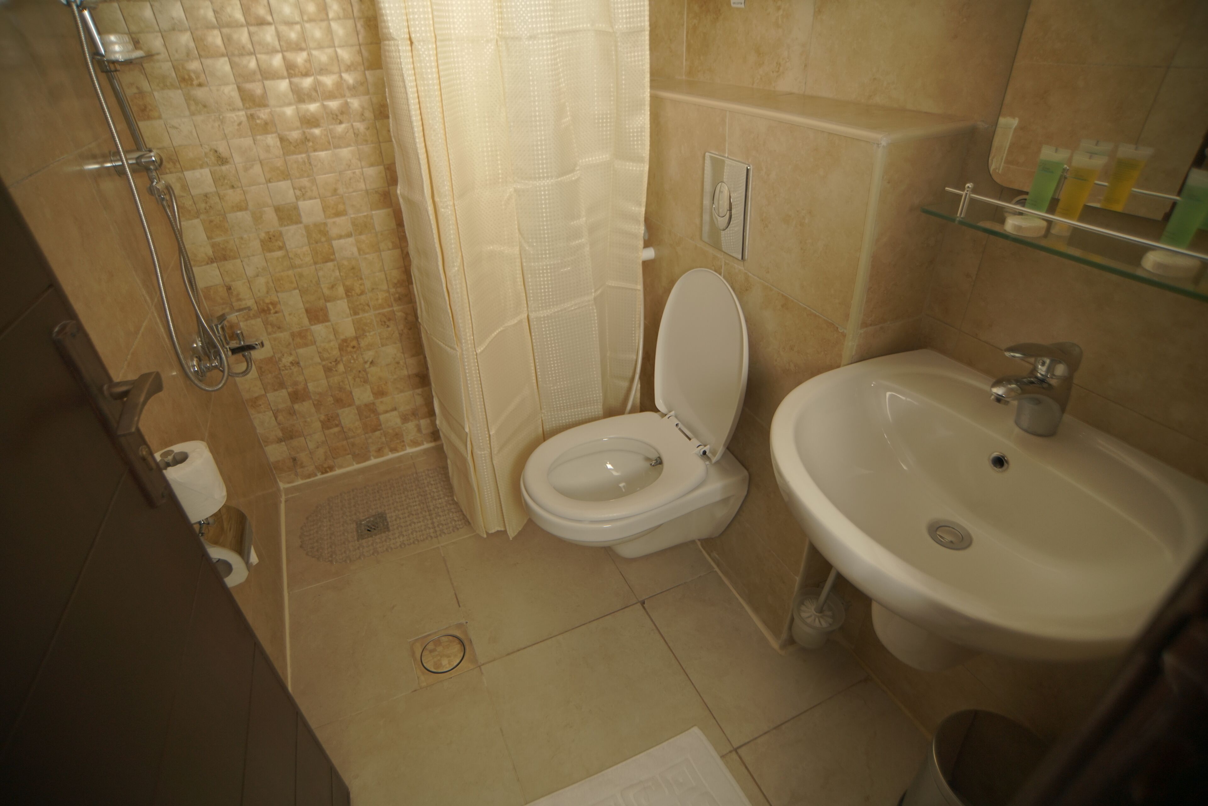 deluxe twin room | bathroom | shower, free toiletries, hair dryer, bidet