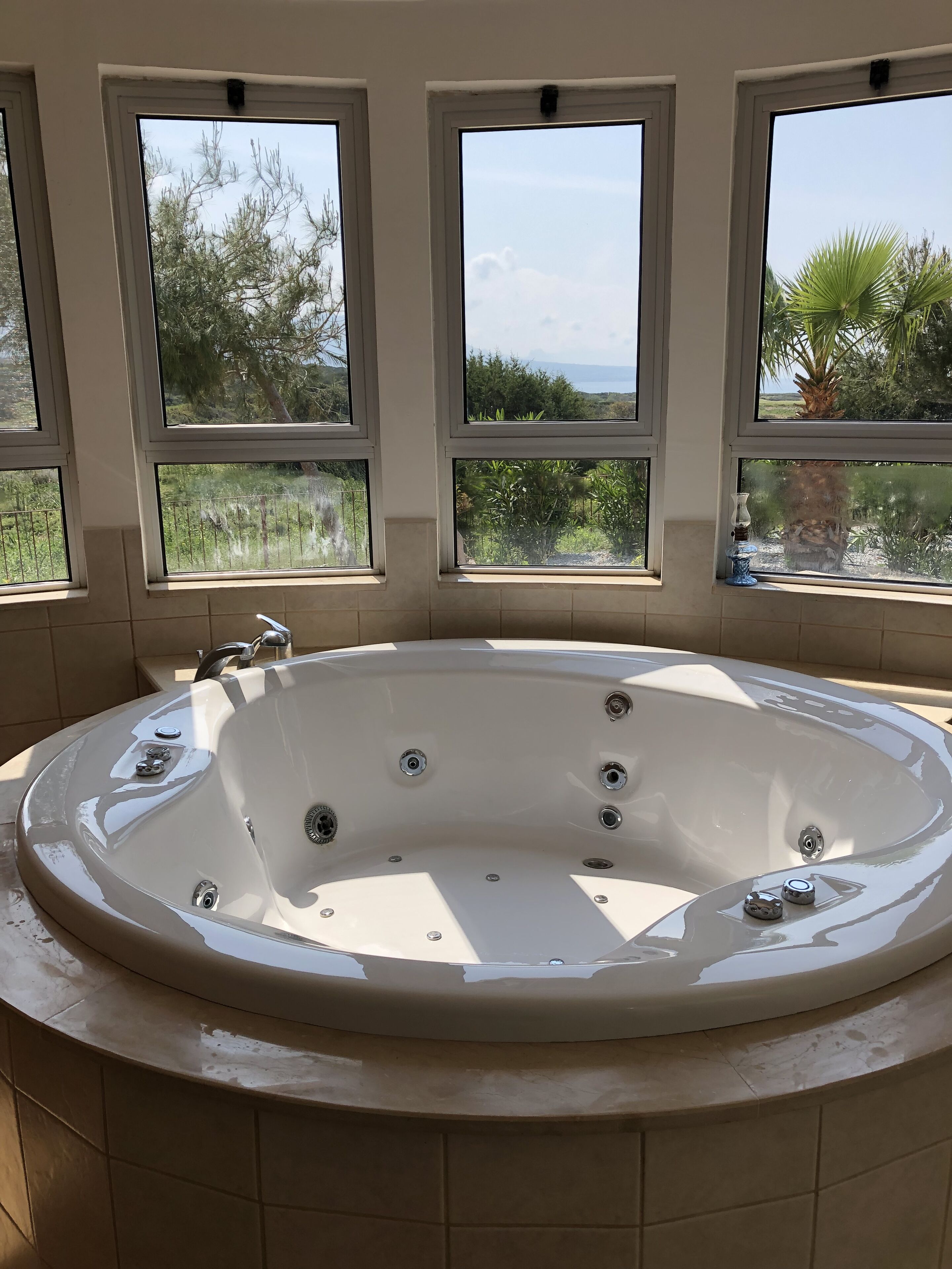Hot Tub Located in The Downstairs Area of The Gym