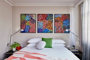 1 bedroom, iron/ironing board, bed sheets