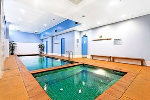 Indoor pool, outdoor pool