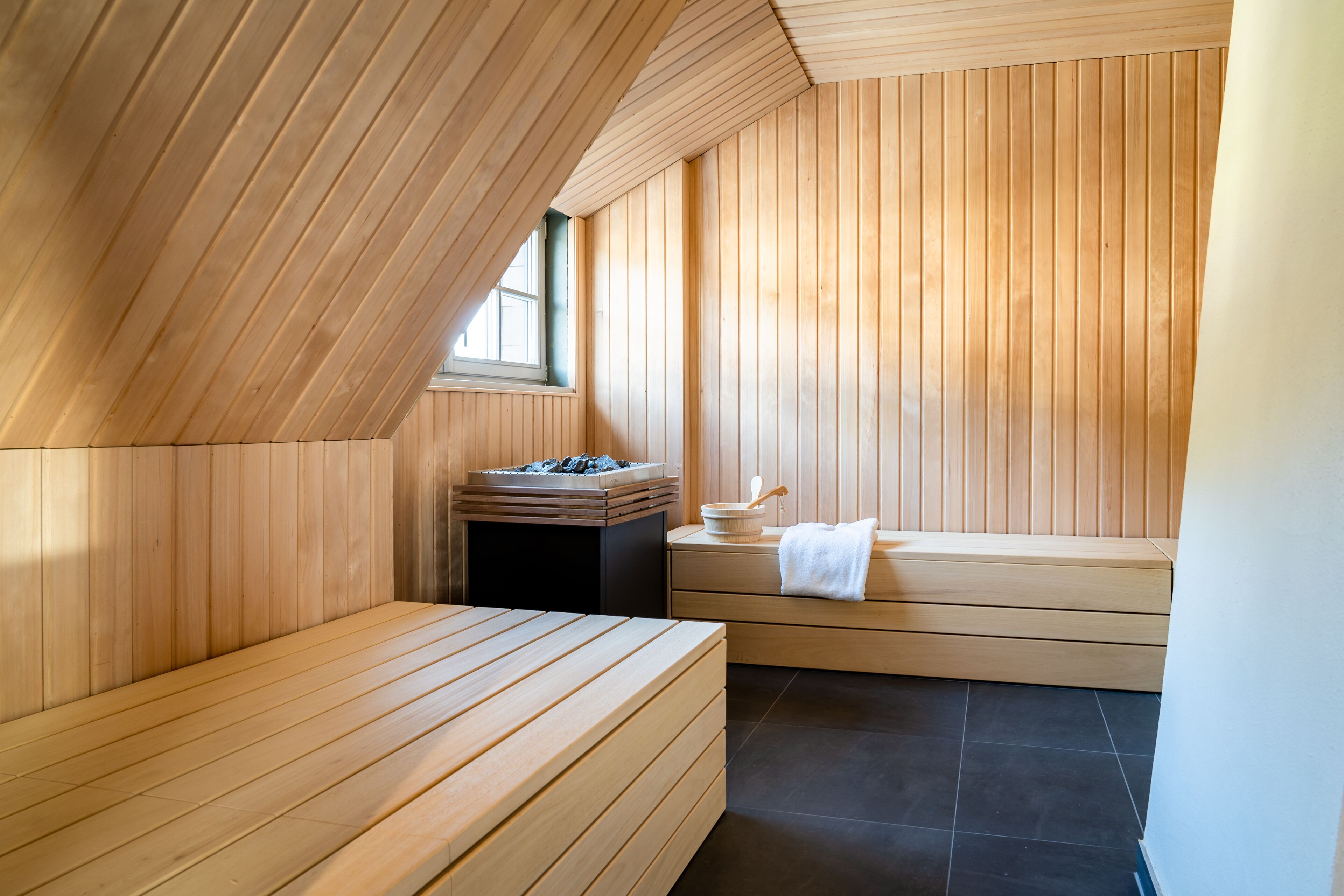 sauna, steam room