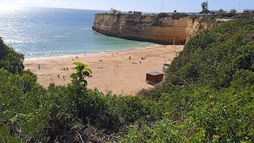 Playa en los alrededores, camastros y toallas de playa