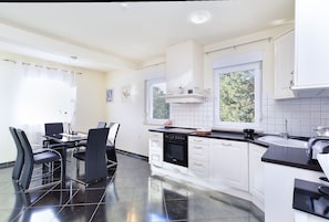 Fridge, oven, stovetop, dishwasher