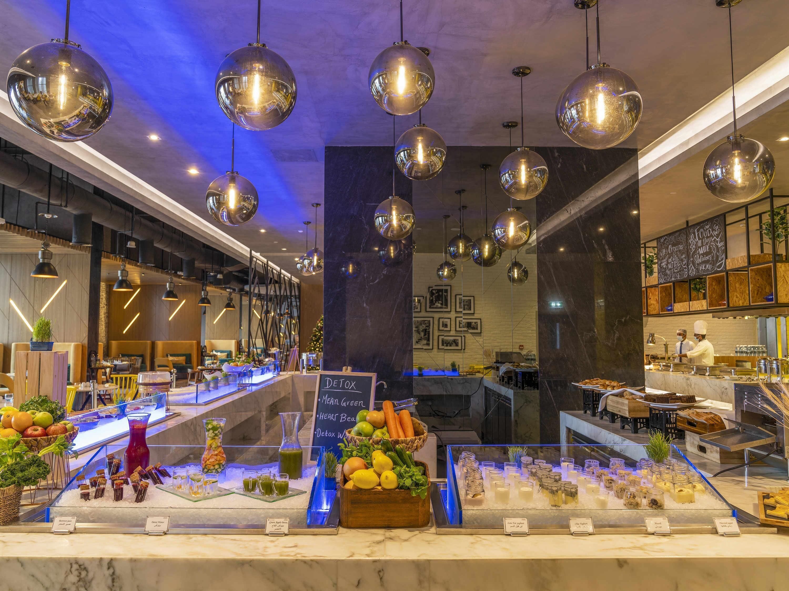 Daily buffet breakfast (AED 45 per person)