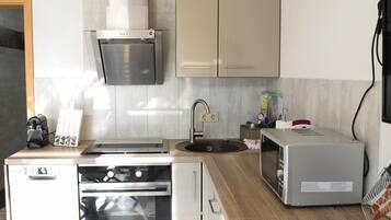 Deluxe Apartment, 1 Bedroom, Non Smoking, Lake View | Private kitchen | Fridge, oven, stovetop, dishwasher