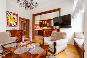 Appartement, 1 chambre | Coin séjour