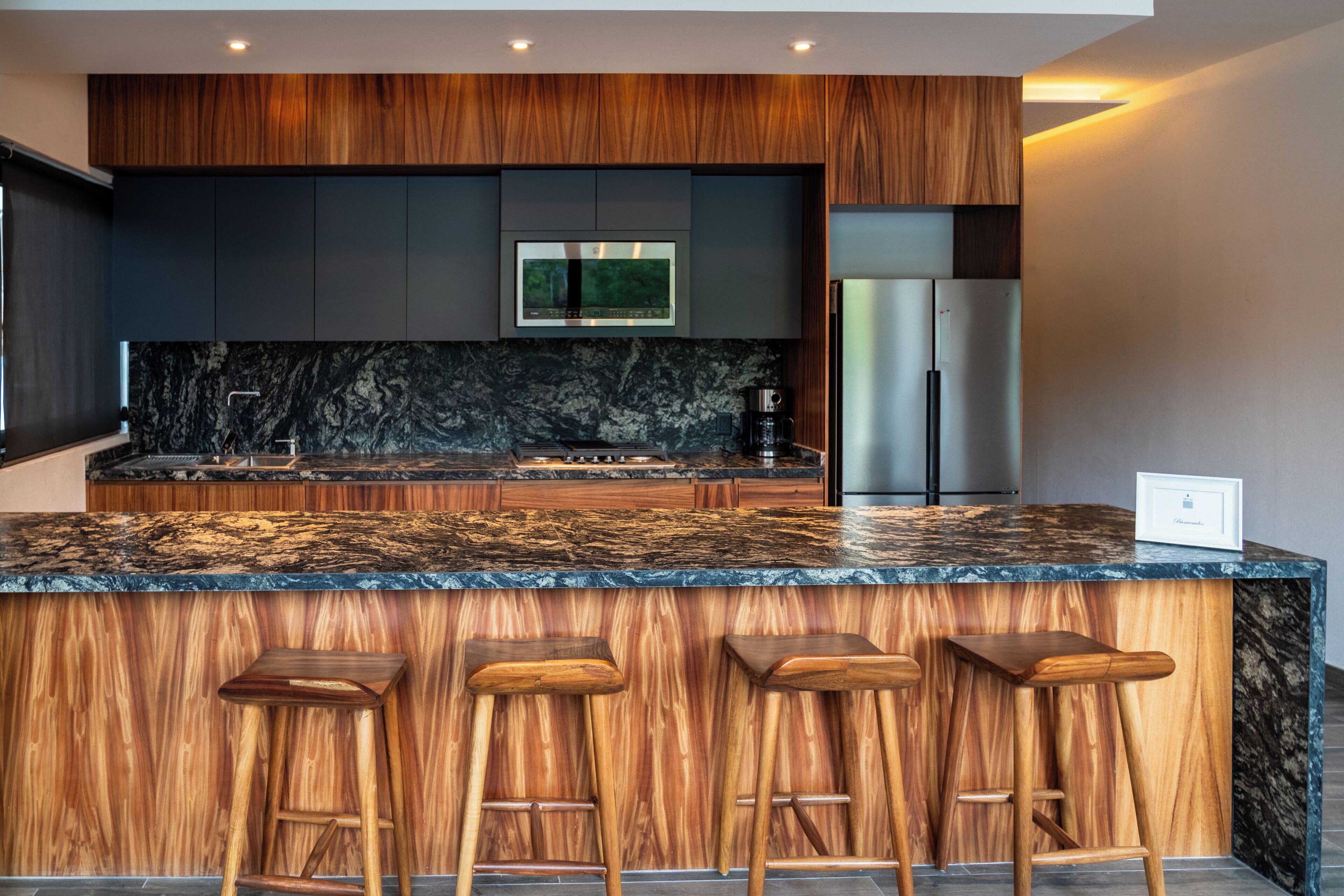 luxury studio suite | private kitchen | mini-fridge, espresso maker, griddle, cookware/dishes/utensils