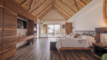 Cabaña panorámica, 1 cama King size | Sábanas de algodón egipcio, ropa de cama de alta calidad y edredón