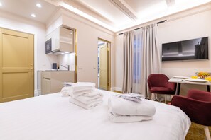 Appartamento, 1 camera da letto | Angolo cottura privato | Mini-frigorifero, microonde, piano cottura, bollitore elettrico