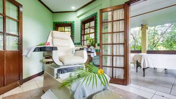 Body treatments, aromatherapy, deep-tissue massages, Swedish massages