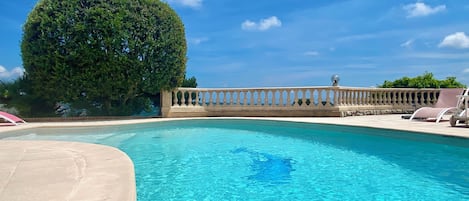 A heated pool