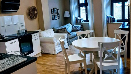 Apartment, 2 Bedrooms (1) | Living area. Drzewna Apartments