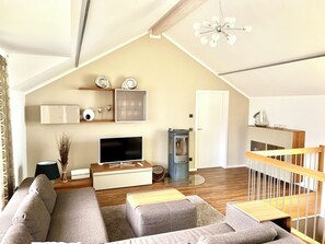 Smart-TV, Kamin, DVD-Player, Videothek