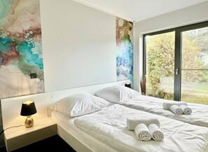 2 Schlafzimmer, Reisekinderbett, kostenloses WLAN