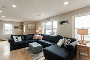 Smart TV, fireplace, foosball, table tennis