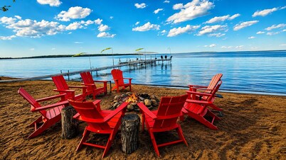 Ultra Private Lake Home on Sandy Beach!