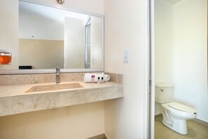 Superior Room, Multiple Beds | Bathroom | Shower, towels, soap, shampoo