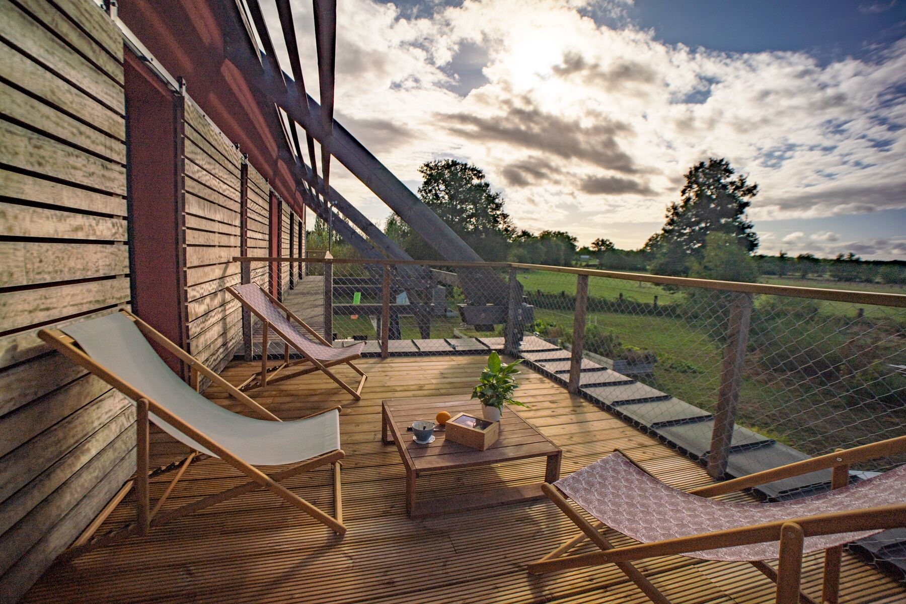 Tweepersoonskamer, en-suite badkamer, uitzicht op tuin (Suite « Brume d’Automne »)