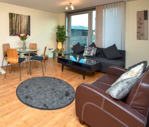 Apartment, 1 Bedroom | Living area | Flat-screen TV, Netflix, streaming services - The Hub - Milton Keynes - Instagram Heaven (Milton Keynes)