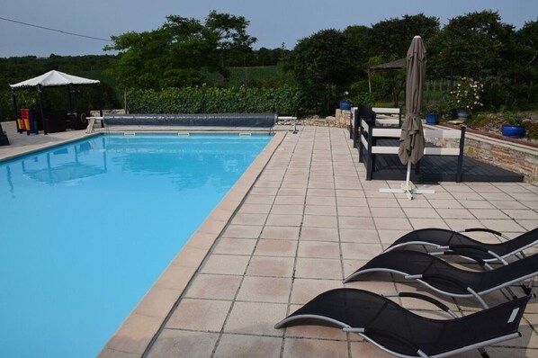 Outdoor pool, a heated pool