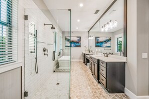 Hair dryer, towels
