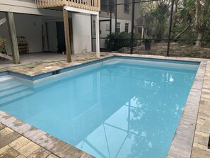 Outdoor pool, a heated pool