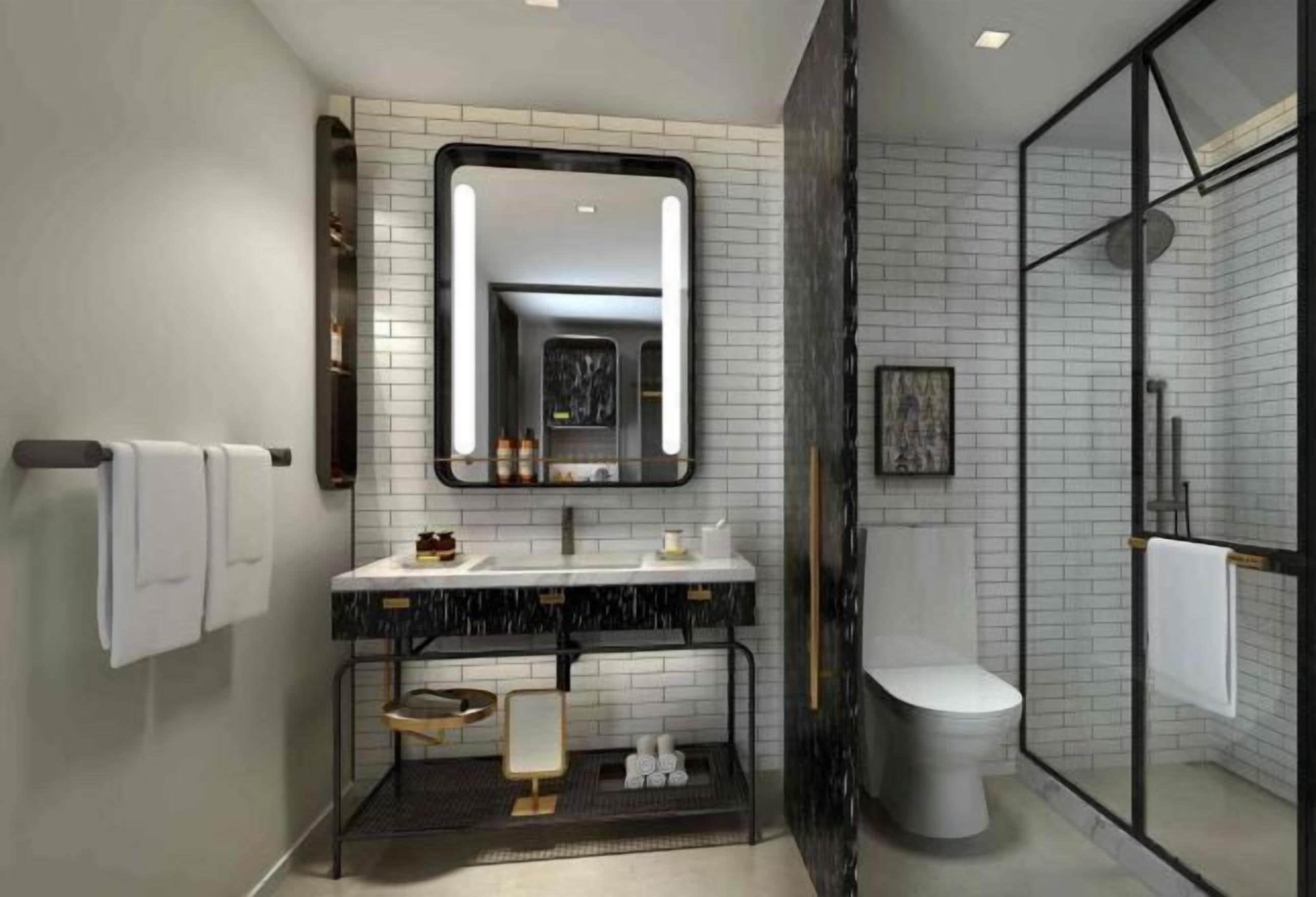 Bathroom | Deep soaking tub, hydromassage showerhead, designer toiletries