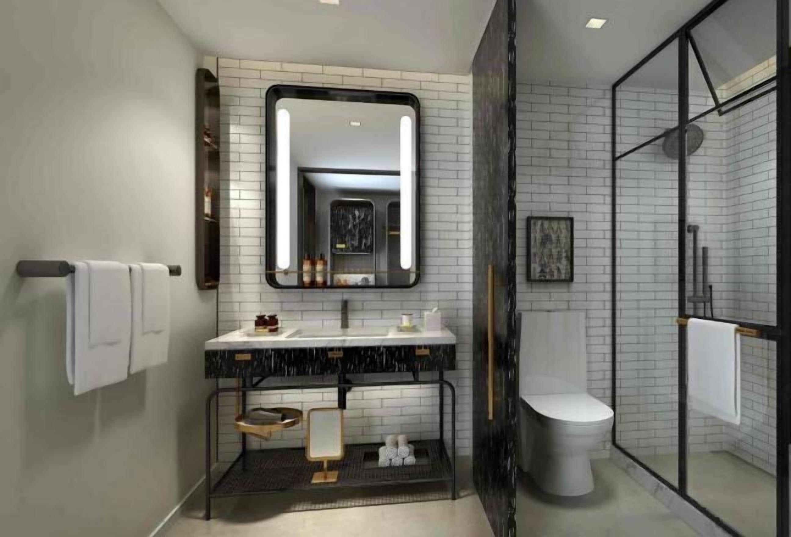 Bathroom | Deep soaking tub, hydromassage showerhead, designer toiletries