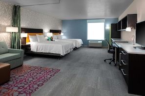 Studio, 2 queensize bedden, toegankelijk voor mindervaliden, bad (Mobility & Hearing) | Een bureau, gratis wifi, beddengoed