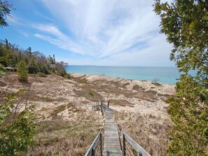 On the beach, beach towels