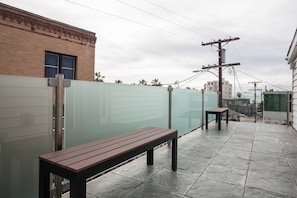 Terrace/patio - Lovely two bedroom loft style with parking and ocean views (Los Angeles)