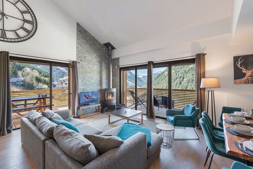 Luxusapartment 8 Pers - modern, zentral, Skifahren bis vor die Haustür, Terrasse