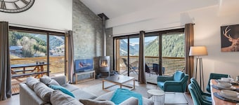 Appartement de luxe 8 pers - moderne, central, ski aux pieds, terrasse
