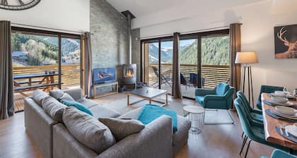 Luxusapartment 8 Pers - modern, zentral, Skifahren bis vor die Haustür, Terrasse