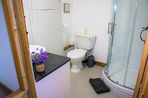Shower, hair dryer, towels - Strawfields. Fantastic rural location. Close to beaches. Games barn and Alpacas. (Ilfracombe)