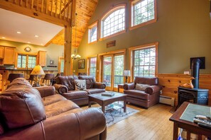 Smart TV, fireplace, video game console