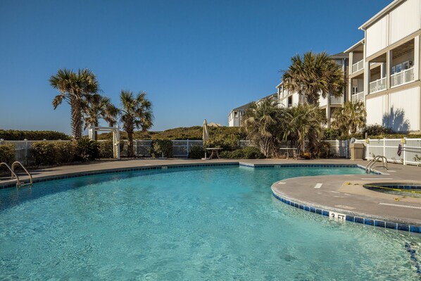 Outdoor pool, a heated pool