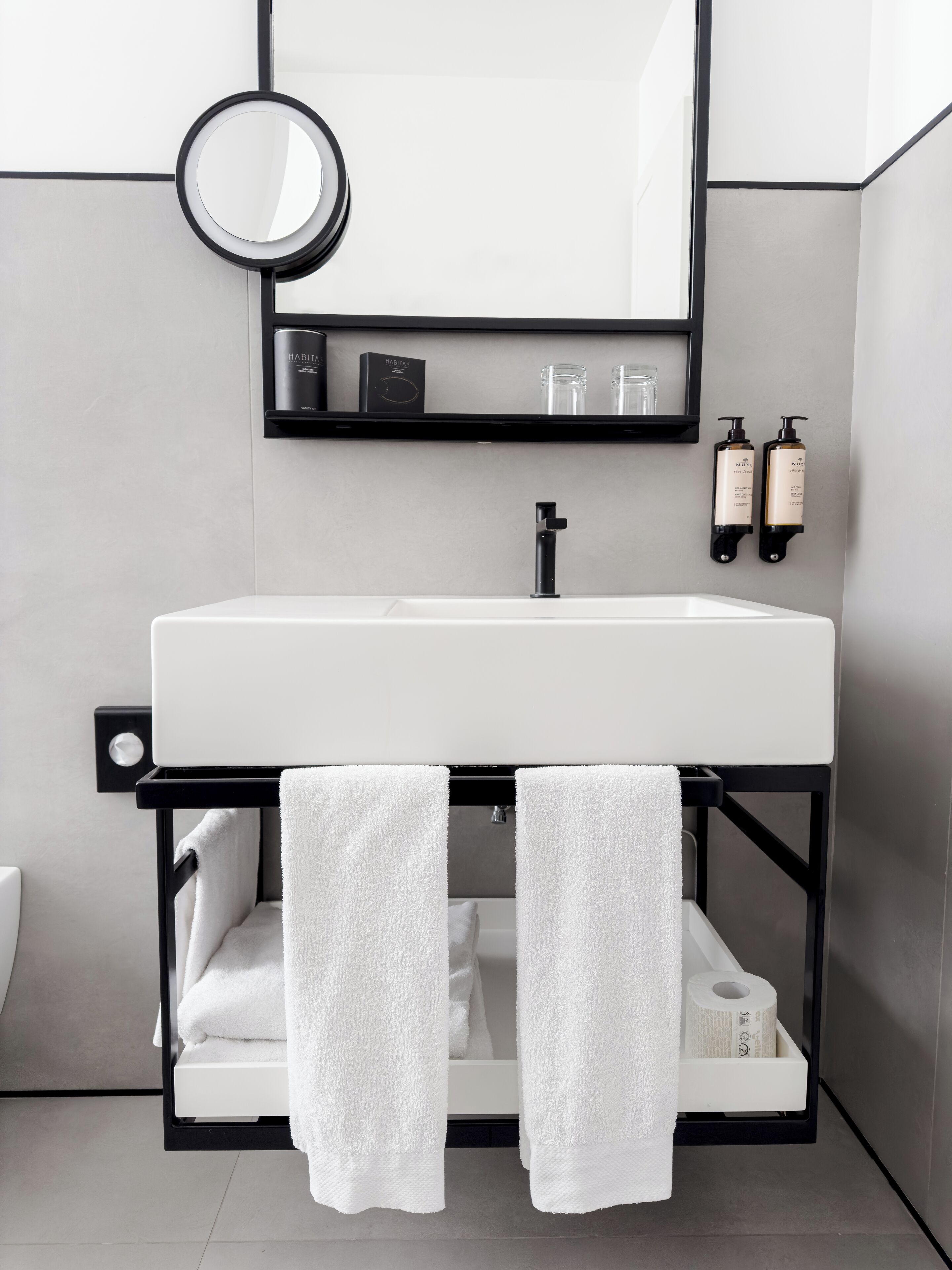 junior suite, 1 king bed | bathroom | eco-friendly toiletries, bathrobes, slippers, bidet