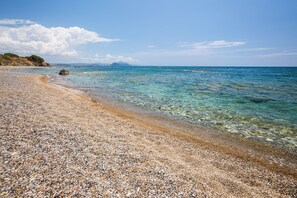 Beach nearby, sun-loungers