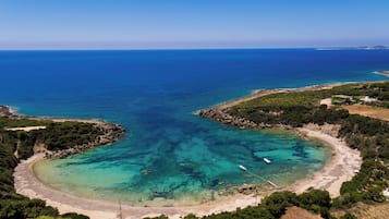 Beach nearby, sun loungers