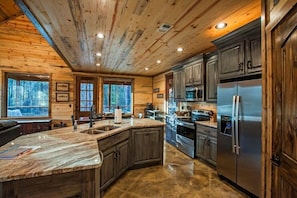 Oven, stovetop, dishwasher, coffee/tea maker