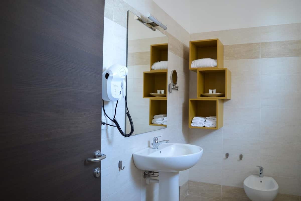 shower, free toiletries, hair dryer, bidet