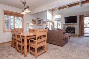 Condo, 3 Bedrooms (Mammoth Creek #52) | Living room | TV - Mammoth Creek #52 (Mammoth Lakes)