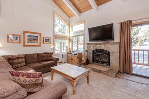 Condo, 3 Bedrooms (Mammoth Creek #52) | Living room | TV - Mammoth Creek #52 (Mammoth Lakes)