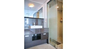 Hair dryer, soap, shampoo