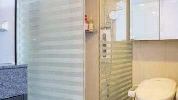 Soap, shampoo, toilet paper